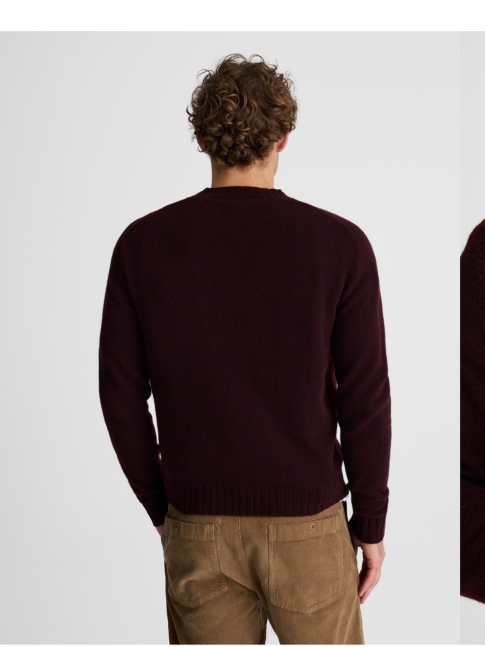 Madewell NWT men's Crewneck Sweater in Deep Burgundy size large - Picture 2 of 10